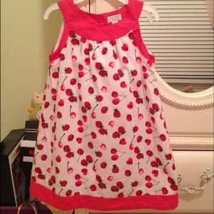 🔴SOLD🔴strawberry& cherry girls dress🍓🍒