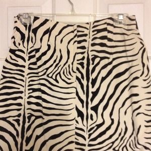Faux suede animal print skirt