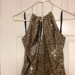 Gold sequin top
