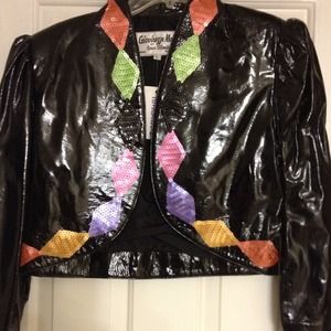 Patten leather jacket