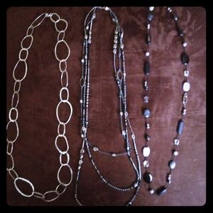 3 Silpada sterling silver necklaces