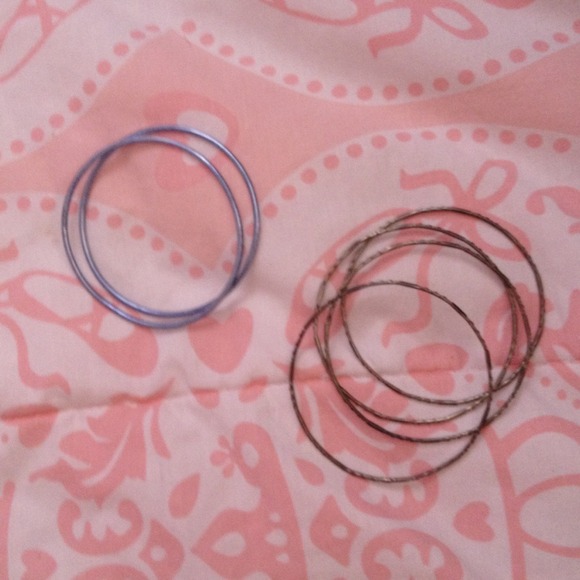 6 skinny bangle bracelets