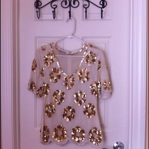 Silk sequined blouse