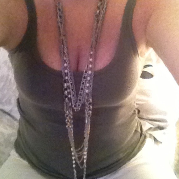 ❤❤SOLD in bundle❤❤ Silver long necklace