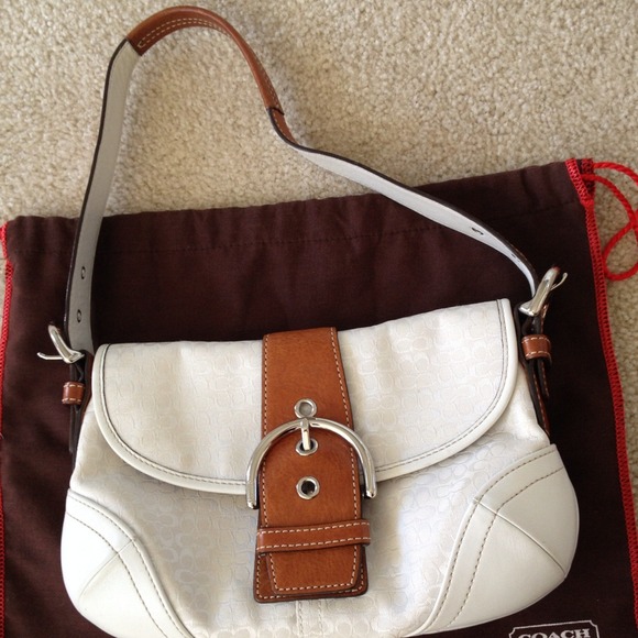 Coach white and brown. Like new!