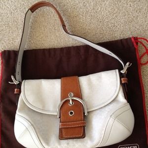 Coach white and brown. Like new!