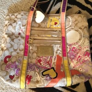 Coach poppy tote