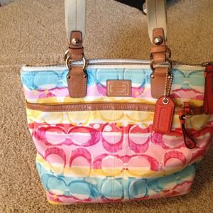 Coach water colors signature bag
