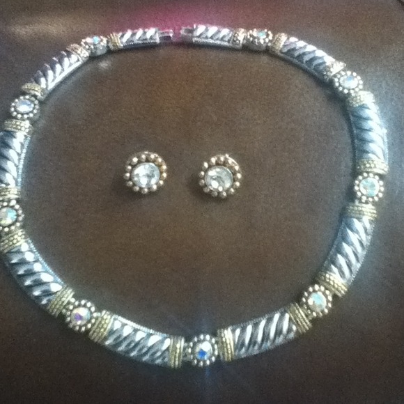 🌀SOLD🌀⚡.        Gorgeous necklace & earring set!