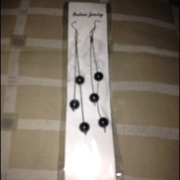 Black And Silver Earrings