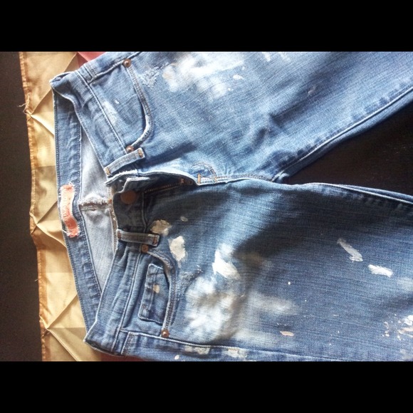 JBrand paint splatter skinny jeans