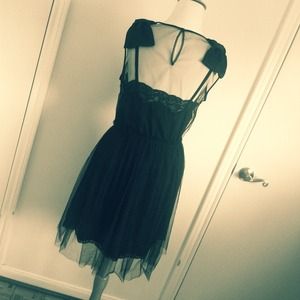 Rodarte Dresses - ** REDUCED ** Rodarte Black Crepe Tulle Slip Dress Rodarte Dresses - ** REDUCED ** Rodarte Black Crepe Tulle Slip Dress