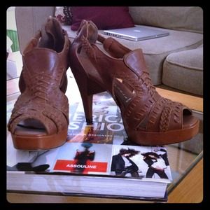 Tan J.Campbell Platform Heels