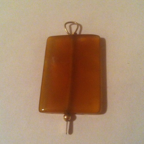 Handmade goldfill bead pendant