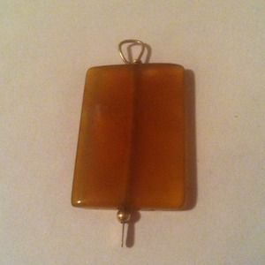 Handmade goldfill bead pendant