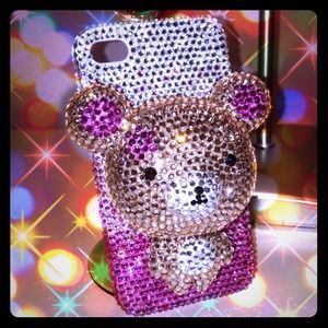 Crystals Ted (Teddy Bear) Case for iPhone 4/4s