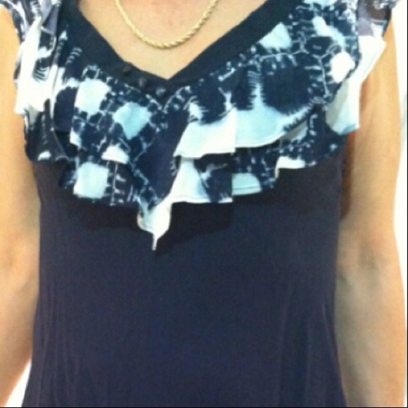 BCBG Sheer ruffled blouse!
