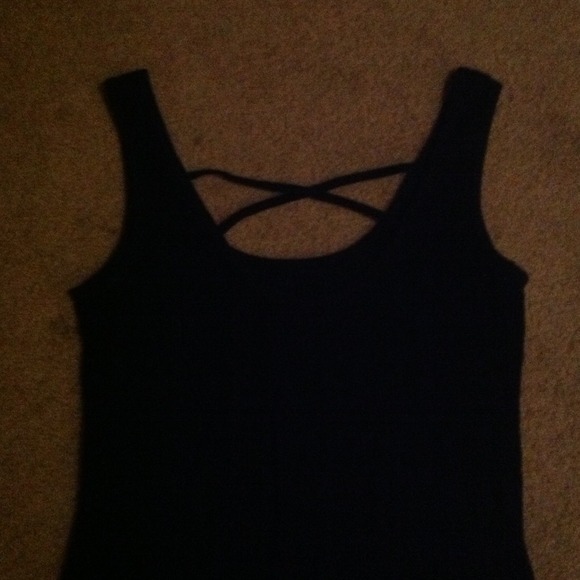 Black/Pink/Silver Sequin Cut-Out Back Tank - Picture 2 of 2