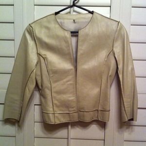 Ivory leather jacket
