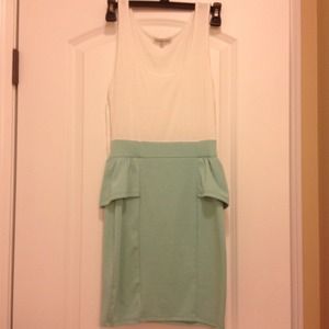 Sexy Color Block Peplum Dress