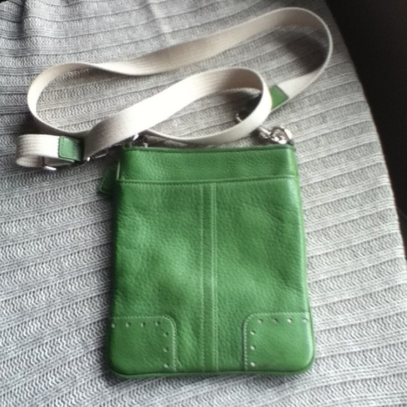 RSVD@catty1 Authentic Coach Leather Green Crossbag