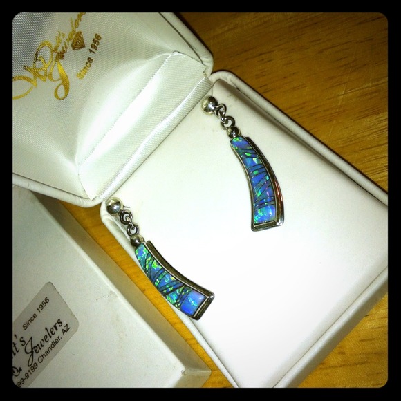 Brand new blue opal earrings. Never worn!