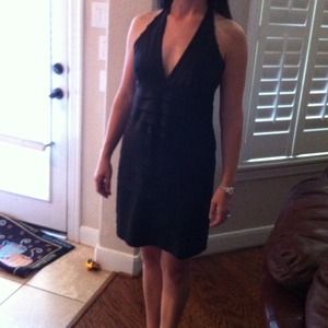 Black hot silk bandage dress