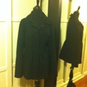 Black tweed pea coat