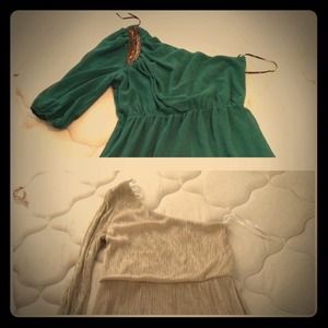 Combo Green and Gold Dress - HELD