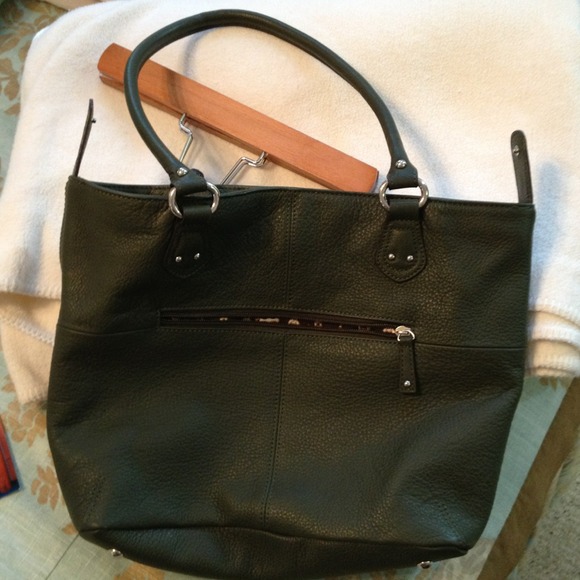 Tignanello army green purse