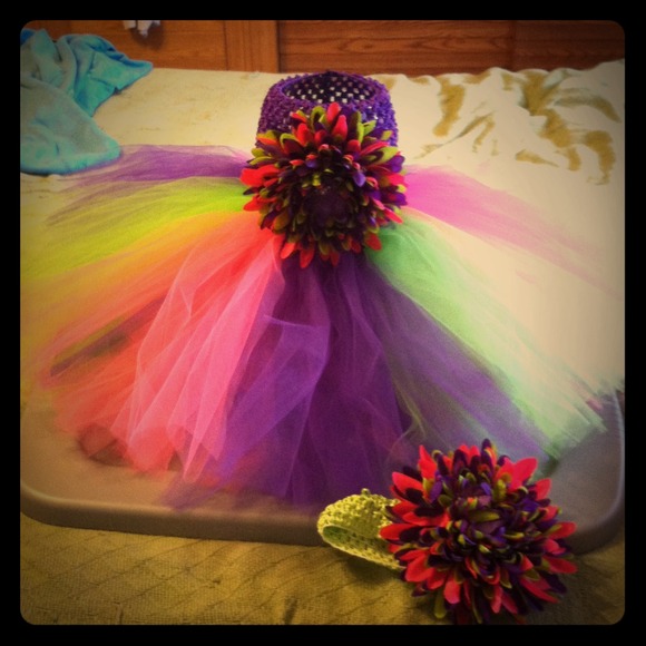 TRADED!!  6-12mo custom made tutu and headband