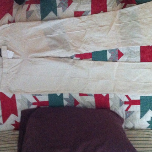 Hugo boss Cream silk polyester slacks.