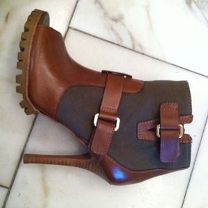 Tory Burch Shoes - Open Toe Booties w/Lug Sole Tory Burch Shoes - Open Toe Booties w/Lug Sole
