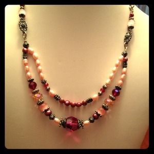 🚫SOLD🚫Pink Pearls and Crystals