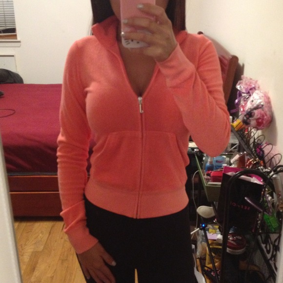 Coral Juicy Couture terry track jacket