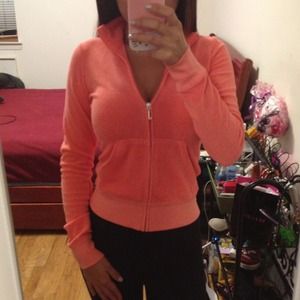 Coral Juicy Couture terry track jacket