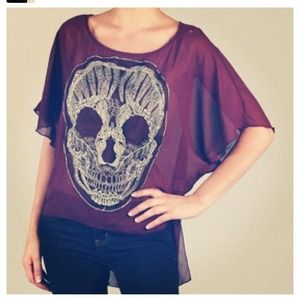 Just Reduced!! Hot Lace Skull Shirt