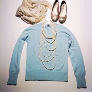 Ann Taylor Ice Blue Cashmere Sweater