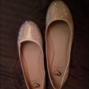 Swarovski studded ballet flats.