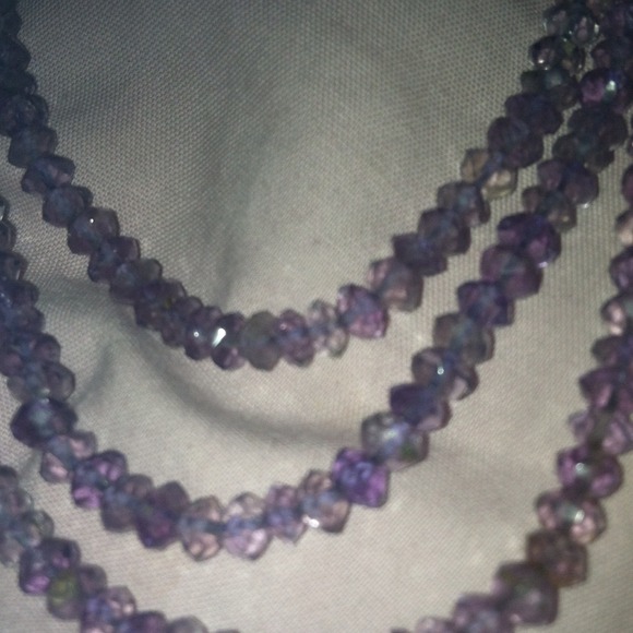 Real amethyst necklace.