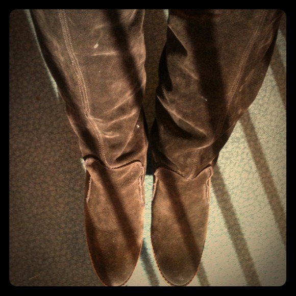 Suede Slouch Boots