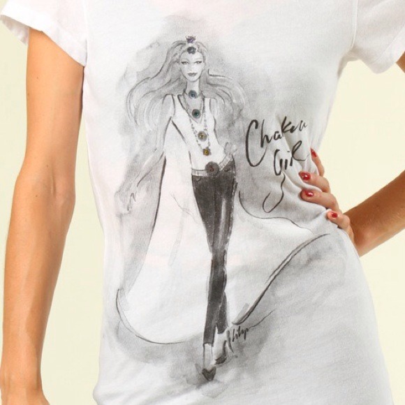 Chakra Girl Tee in White (New) - Picture 2 of 3