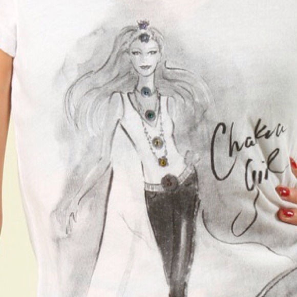 Chakra Girl Tee in White (New) - Picture 3 of 3