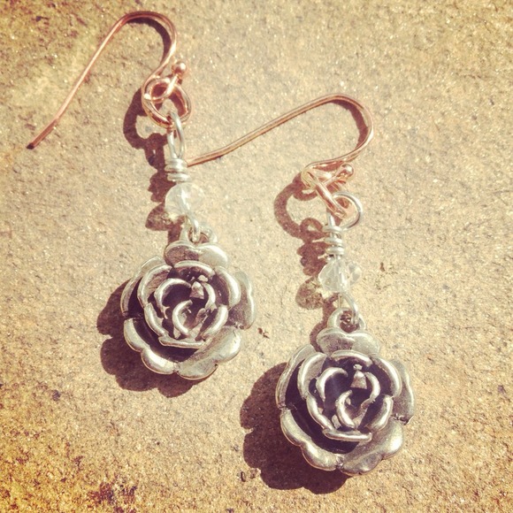 Rosette earrings