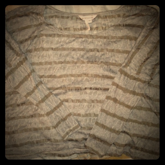 BCBG cropped sheer tunic