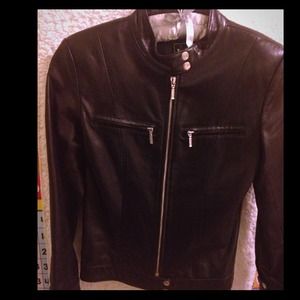 Authentic leather jacket. Made in Italy