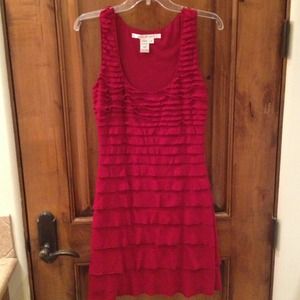 REDUCED!!! Max Studio Red Ruffle Dress