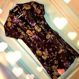 ⌛Vintage Silky chocolate brown wrap around dress