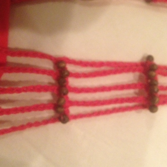 💋BOLD CHIC RUCHED SEXY RED HOT BOHO DETAILED TOP♥ - Picture 3 of 4