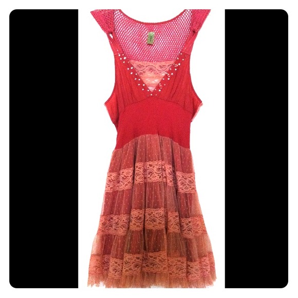 Mix lace circle dress